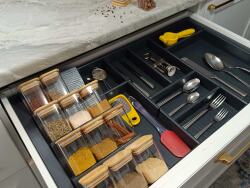 12 li Antrasit Fonksiyonel Merdiven Basamak platformlu Kaşıklık - 1