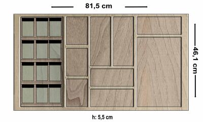 12 li Ceviz Fonksiyonel Merdiven Basamak platformlu Kaşıklık - 1
