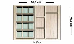 12 li Dişbudak Fonksiyonel Merdiven Basamak platformlu Kaşıklık - 1