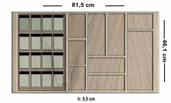 16 lı Ceviz Fonksiyonel Merdiven Basamak platformlu Kaşıklık - 3