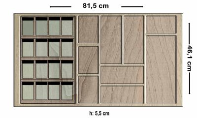16 lı Ceviz Fonksiyonel Merdiven Basamak platformlu Kaşıklık - 3