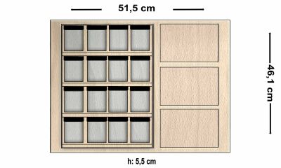 16 lı Kayın Fonksiyonel Merdiven Basamak platformlu Kaşıklık - 3