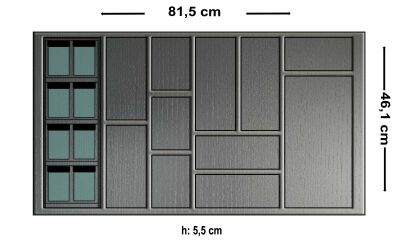 8 li Antrasit Fonksiyonel Merdiven Basamak platformlu Kaşıklık - 1