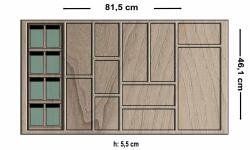 8 li Ceviz Fonksiyonel Merdiven Basamak platformlu Kaşıklık - 1