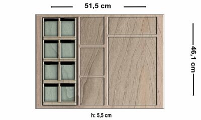 8 li Ceviz Fonksiyonel Merdiven Basamak platformlu Kaşıklık - 1