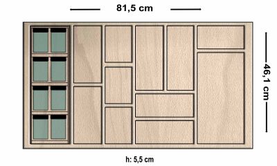 8 li Kayın Fonksiyonel Merdiven Basamak platformlu Kaşıklık - 1