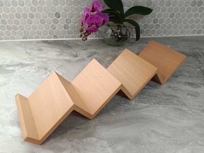 8 li Kayın Merdiven Basamaklı Çekmece içi Baharatlık - 3