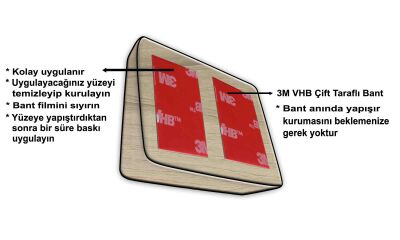 Duvara Monte Mıknatıslı Bıçaklık 2 li Ceviz - 6