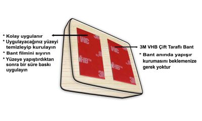 Duvara Monte Mıknatıslı Bıçaklık 2 li Dişbudak - 6