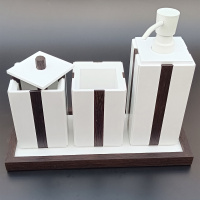 Akrilik Sıvı Sabun Seti(Wenge)