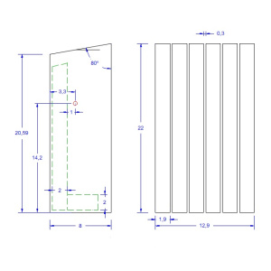 Ceviz ağacından (5 bıçak kapasiteli)