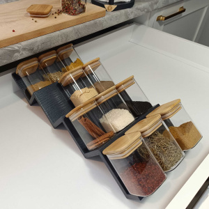 Merdiven baharatlık platformu (12 baharat kapasiteli)