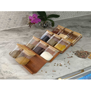 Merdiven baharatlık platformu (12 baharat kapasiteli)