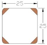 Qattro Akrilik-Ceviz Ayaklı Sunum standı 25 cm - 3