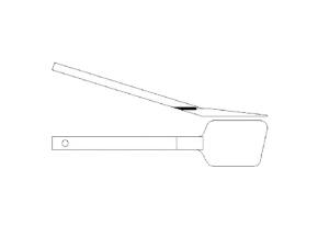 SPT 402 CSD-Dik yamuk açılı ahşap spatula - 8